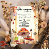 きのこ素朴お洒落秋赤ちゃんシャワー 招待状