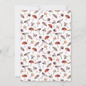 きのこ素朴の赤ちゃんシャワー サンキューカード (裏面)