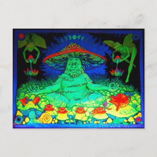 きのこ茶はがき ポストカード (正面)