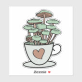 きのこ茶/コーヒーカップのシール シール (シート)