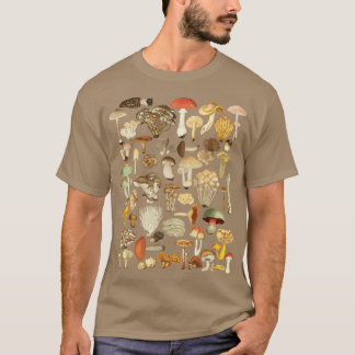 きのこ菌類採集マニアのためのきのこ語り Tシャツ
