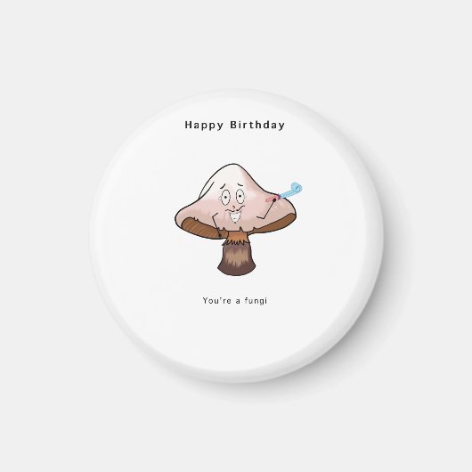 きのこ誕生日マグネット マグネット (正面)