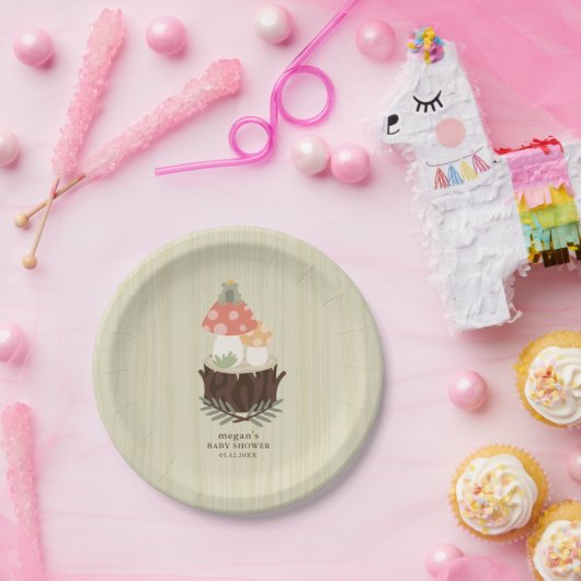 きのこ赤ちゃんシャワーナプキン ペーパープレート (パーティー)