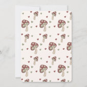 きのこ赤ちゃんシャワー招待状 | Sage Green 招待状 (裏面)