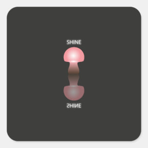 きのこ輝く スクエアシール