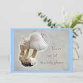 きのこ遊び場ベビーシャワー招待状 招待状 (スタンド正面)