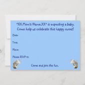 きのこ遊び場ベビーシャワー招待状 招待状 (裏面)