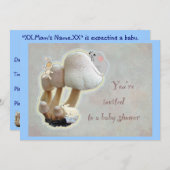 きのこ遊び場ベビーシャワー招待状 招待状 (正面/裏面)