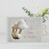 きのこ遊び場ベビーシャワー招待状 招待状 (スタンド正面)