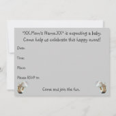 きのこ遊び場ベビーシャワー招待状 招待状 (裏面)