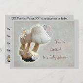 きのこ遊び場ベビーシャワー招待状 招待状 (正面/裏面)