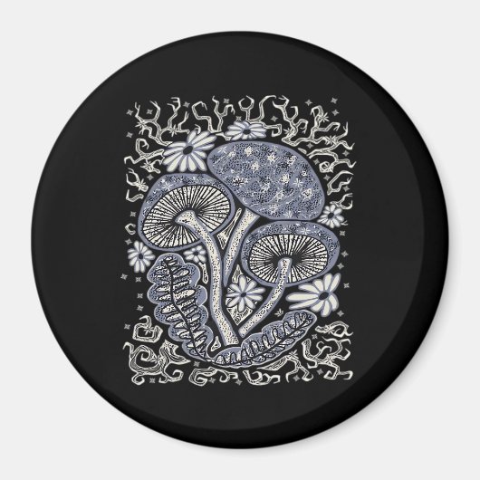 きのこ類と白痴 マグネット (正面)