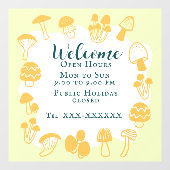 きのこ黄色のマスタード ウィンドウサイン (シート)