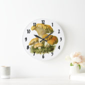 きのこ13のプリント ラージ壁時計 (ホーム)