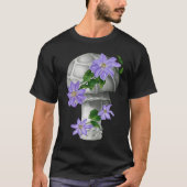 きのこ と すみれの葉と茎の花 Tシャツ (正面)