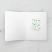 きのこ アーティスティックな誕生日カード 招待状 (内部)