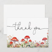 きのこ　ウッドランド　サンキューカード サンキューカード (正面/裏面)