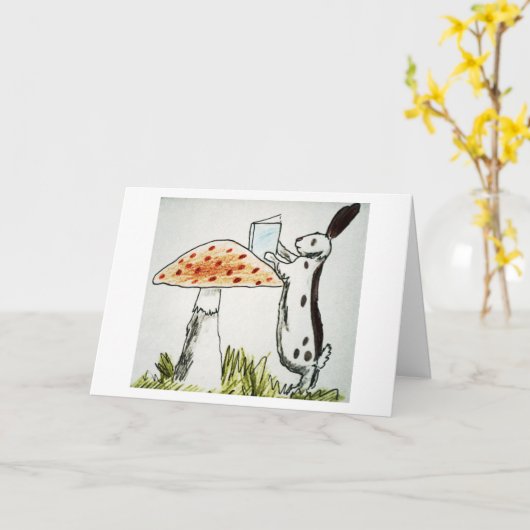 きのこ カード (黄色い花)