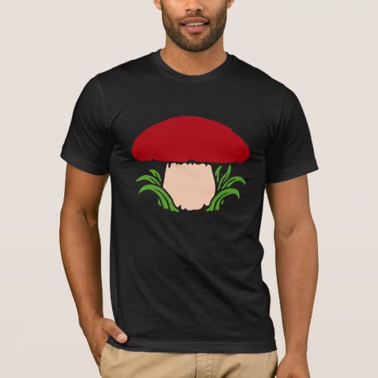 きのこ シンプル 美しい 傘 自然 食品 Tシャツ (正面)