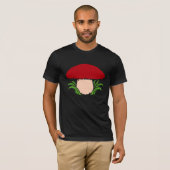 きのこ シンプル 美しい 傘 自然 食品 Tシャツ (正面フル)