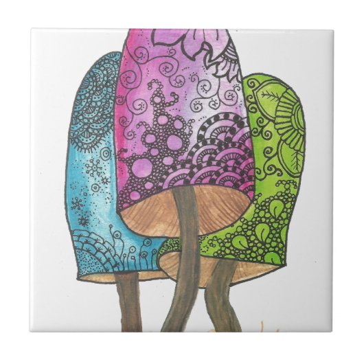 きのこ タイル (正面)