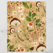 きのこ、デイジー、葉 (裏面)