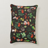 きのこ、ナッツ、、どんぐりなどの継ぎ目葉のない模様 アクセントクッション (裏面(縦))