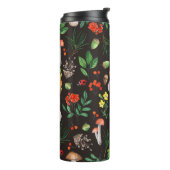 きのこ、ナッツ、、どんぐりなどの継ぎ目葉のない模様 タンブラー (回転左)