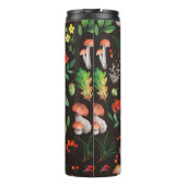 きのこ、ナッツ、、どんぐりなどの継ぎ目葉のない模様 タンブラー (裏面)