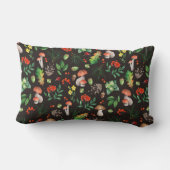 きのこ、ナッツ、、どんぐりなどの継ぎ目葉のない模様 ランバークッション (裏面)