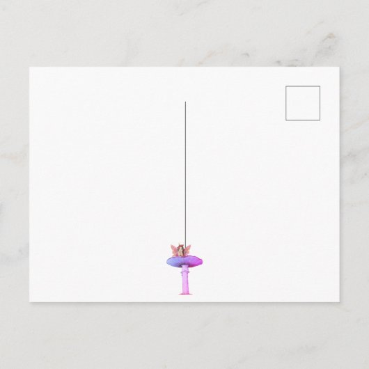 きのこ ファンタジー 妖精 マジカル パープル ポストカード (裏面)