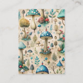 きのこ フェアリーの国 赤ちゃんのシャワー おむつくじ エンクロージャーカード (裏面)