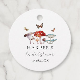 きのこ ボーホー ブライダルシャワープレゼントタグ フェイバータグ