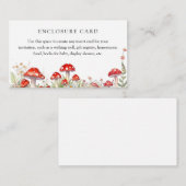 きのこ 森のベイビーシャワー 封筒カード エンクロージャーカード (正面/裏面)