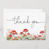 きのこ 森の感謝カード サンキューカード (正面/裏面)