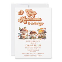 きのこ | 男女兼用ベビーシャワー招待状