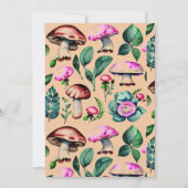 きのこ | 男女兼用ベビーシャワー招待状 招待状 (裏面)