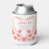きのこ 花 花嫁 一族 ブライズメイド パーティー ピンク 缶クーラー (缶正面)
