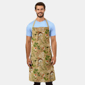 きのこ、花、葉 エプロン (着用した状態)