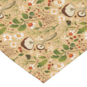 きのこ、花、葉 ショートテーブルランナー (コーナー)