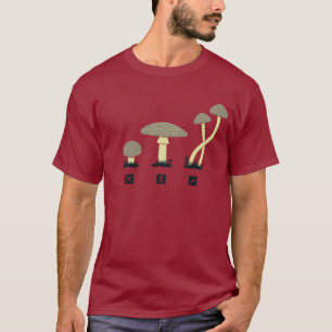 きのこ(食糧、毒、高い) Tシャツ