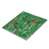 「きのこforest green」セラミックタイル タイル (側面)