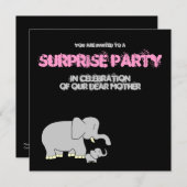 きば愛ベストのお母さん! 驚きのパーティの招待状 招待状 (正面/裏面)