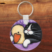 きびきびしたアヒルのキーチェーン キーホルダー (正面)
