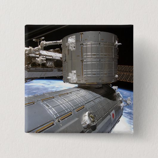 きぼう加圧モ日本のジュール2 缶バッジ (正面)