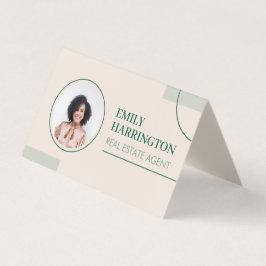 きめ細かいライン写真QRコード不動産エージェントサンド 名刺