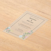 きめ細かく栄えた結婚式招待状 アクリル招待状 (レイダウン)