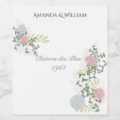 きめ細かく栄結婚えた ワインラベル (シングルラベル)