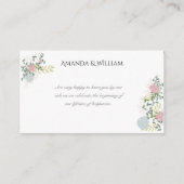 きめ細かな結婚花開きの座席表 紹介カード (裏面)