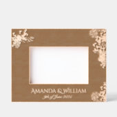 きめ細結婚かな写真枠 レーザー彫刻フレーム (正面)